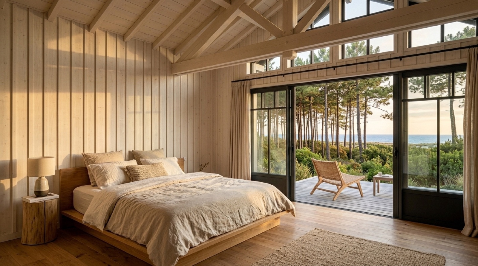 Villa de démonstration, la chambre vers l'océan
